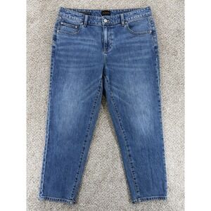 Talbots Everyday Relaxed Ankle Jeans Womens 10P Blue Bristol Wash Stretch Denim